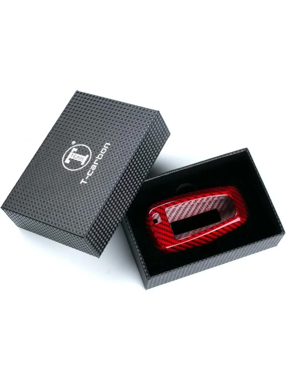Stylish Key Fob Cover for Ford Vehicles - Real Glass Fiber, Keychain Included